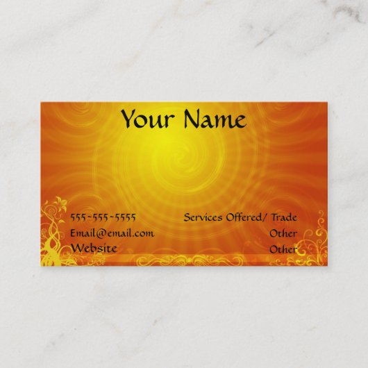 Carte de visite Sun (Devant)