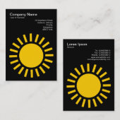 Carte De Visite Sun 01 - Ambre sur noir (Devant / Derrière)