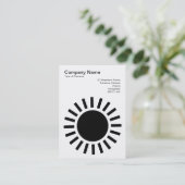 Carte De Visite Sun 01 - Noir sur blanc (Debout devant)