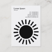 Carte De Visite Sun 01 - Noir sur blanc (Dos)