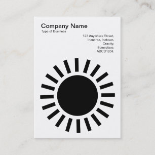 Carte De Visite Sun 01 - Noir sur blanc