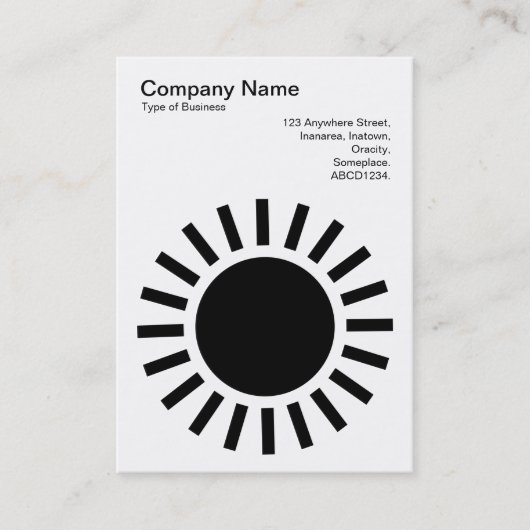 Carte De Visite Sun 01 - Noir sur blanc (Devant)