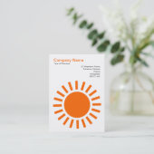 Carte De Visite Sun 01 - Orange sur blanc (Debout devant)