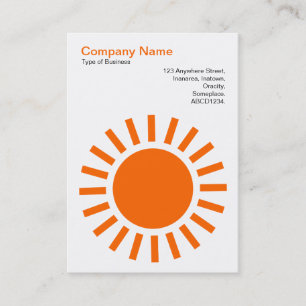 Carte De Visite Sun 01 - Orange sur blanc