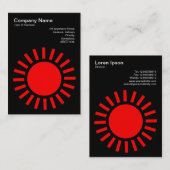 Carte De Visite Sun 01 - Rouge sur noir (Devant / Derrière)