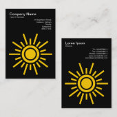 Carte De Visite Sun 02 - Ambre sur noir (Devant / Derrière)