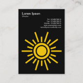 Carte De Visite Sun 02 - Ambre sur noir (Dos)