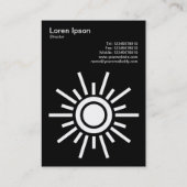 Carte De Visite Sun 02 - Blanc sur noir (Dos)