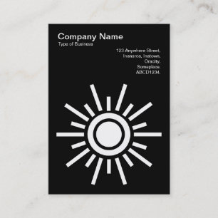 Carte De Visite Sun 02 - Blanc sur noir