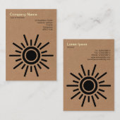 Carte De Visite Sun 02 - Carton (Devant / Derrière)
