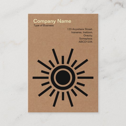 Carte De Visite Sun 02 - Carton (Devant)