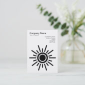 Carte De Visite Sun 02 - Noir sur blanc (Debout devant)