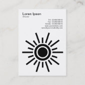 Carte De Visite Sun 02 - Noir sur blanc (Dos)
