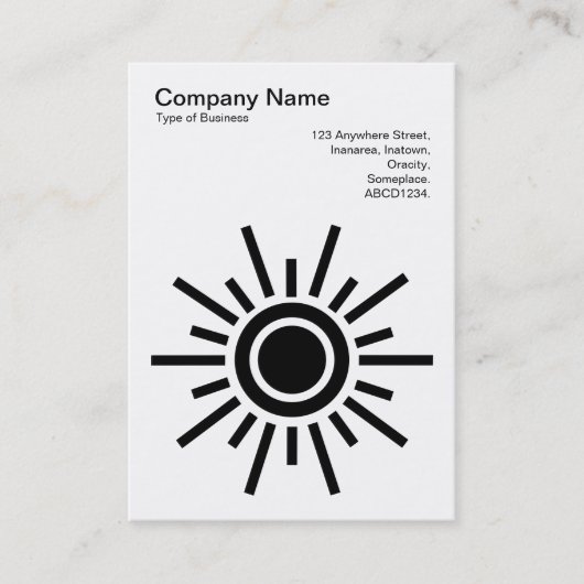 Carte De Visite Sun 02 - Noir sur blanc (Devant)
