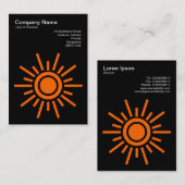 Carte De Visite Sun 02 - Orange sur noir (Devant / Derrière)