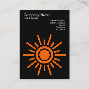 Carte De Visite Sun 02 - Orange sur noir