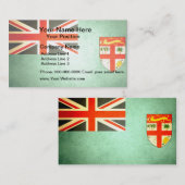 Carte De Visite Sun a embrassé le drapeau des Fidji (Devant / Derrière)