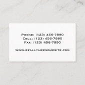 Carte De Visite Sun and Leaf with Electricity Zap Business Card (Dos)