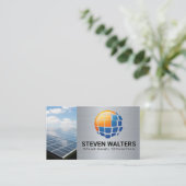 Carte De Visite Sun Blueprints | Solar Panel | Energy Tech (Debout devant)