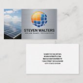 Carte De Visite Sun Blueprints | Solar Panel | Energy Tech (Devant / Derrière)