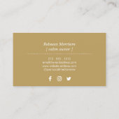 Carte De Visite Sun Emblem Faux Gold Spray Tanning (Dos)