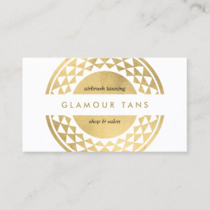 Carte De Visite Sun Emblem Faux Gold Spray Tanning