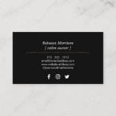 Carte De Visite Sun Emblem Faux Gold Spray Tanning Black (Dos)