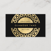 Carte De Visite Sun Emblem Faux Gold Spray Tanning Black (Devant)