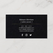 Carte De Visite Sun Emblem Faux Gold Spray Tanning Papier noir (Dos)