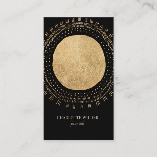 Carte de visite Sun Faux Gold Foil (Devant)