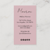 Carte De Visite Sun Flower Boho Chic Elegant Social Icons Remise (Dos)