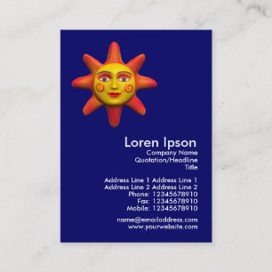 Carte De Visite Sun font face à la mini photo
