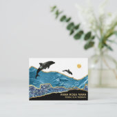 Carte De Visite *~* Sun Glam Beach Dolphins Gold Parties scintilla (Debout devant)