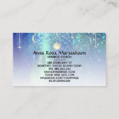 Carte De Visite *~* Sun Gold Stars Sparkle Moon Celestial Rainbow (Dos)