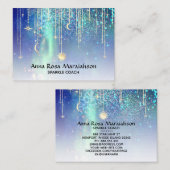 Carte De Visite *~* Sun Gold Stars Sparkle Moon Celestial Universe (Devant / Derrière)