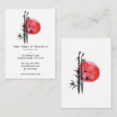 Carte De Visite Sun japonais et bambou (Devant / Derrière)