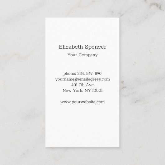 Carte de visite Sun Moon (Dos)