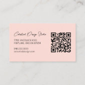 Carte De Visite Sun Moon & Rose Magique Boho Botanique CUSTOM QR (Dos)