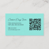 Carte De Visite Sun Moon & Rose Magique Boho Botanique CUSTOM QR (Dos)