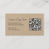 Carte De Visite Sun Moon & Rose Magique Boho KRAFT CUSTOM QR (Dos)