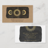 Carte De Visite Sun Moon Stars Celestial Yoga Studio (Devant / Derrière)