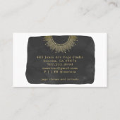 Carte De Visite Sun Moon Stars Gold Black Cream Yoga Studio (Dos)