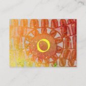 Carte De Visite SUN SOLAIRE ÉNERGIE MONOGRAMME jaune fuchsia viole (Dos)