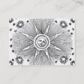 Carte De Visite Sun Stars Antique Nuit Ciel Médiéval Zodiac (Dos)