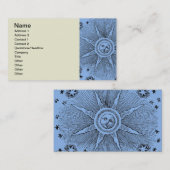 Carte De Visite Sun Stars Antique Nuit Ciel Médiéval Zodiac (Devant / Derrière)