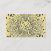 Carte De Visite Sun Stars Antique Nuit Ciel Médiéval Zodiac (Dos)