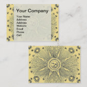 Carte De Visite Sun Stars Antique Nuit Ciel Médiéval Zodiac (Devant / Derrière)