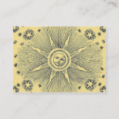 Carte De Visite Sun Stars Antique Nuit Ciel Médiéval Zodiac (Dos)