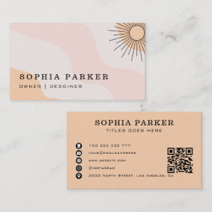 Carte De Visite Sunburst Abstrait coloré