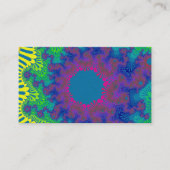 Carte De Visite Sunburst arc-en-ciel vert (Devant)